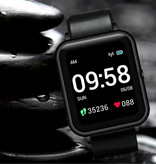 Lenovo S2 Smartwatch met Extra Bandje -  Fitness Sport Activity Tracker Silica Gel Horloge Android Blauw-Rood