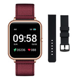 Lenovo Montre Connectée S2 avec Bracelet Supplémentaire - Fitness Sport Activity Tracker Gel de Silice Montre Android Rouge