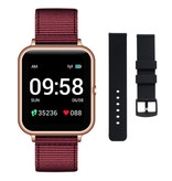 Lenovo S2 Smartwatch with Extra Strap - Fitness Sport Activity Tracker Silica Gel Watch Android Red