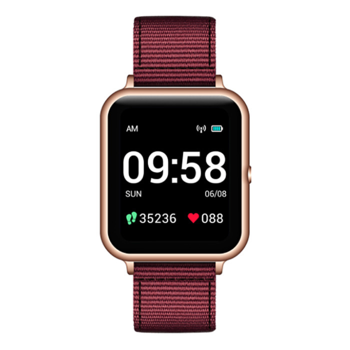 Smartwatch S2 - Orologio Fitness Sport Activity Tracker Gel di Silice Android Rosso