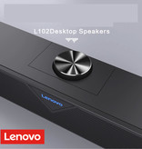 Lenovo Barra de sonido L102 con cable AUX - Altavoz Caja de altavoz negro