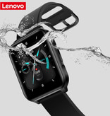 Lenovo Montre intelligente S2 Pro avec sangle supplémentaire - Montre de suivi d'activité sportive et de fitness en gel de silice iOS Android Noir