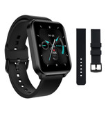 Lenovo Montre intelligente S2 Pro avec sangle supplémentaire - Montre de suivi d'activité sportive et de fitness en gel de silice iOS Android Noir