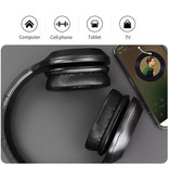 Lenovo HD300 Bluetooth-Kopfhörer mit AUX-Verbindung - Headset DJ-Kopfhörer Schwarz