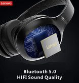 Lenovo Casque Bluetooth HD300 avec connexion AUX - Casque DJ Casque Noir