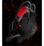 Lenovo HU85 Gaming-Kopfhörer mit Mikrofon - USB-Anschluss-Headset mit HiFi-Sound DJ-Kopfhörer Schwarz