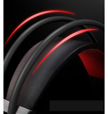 Lenovo Auriculares para juegos HU85 con micrófono - Auriculares con conexión USB con sonido HiFi Auriculares para DJ Negro