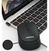 Lenovo Mouse inalámbrico M202 - Silencioso / Óptico / Ambidiestro / Ergonómico - Negro
