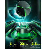 Lenovo Bezprzewodowe słuchawki do gier GM1 - Inteligentne słuchawki dotykowe TWS Słuchawki Bluetooth 5.0 Słuchawki douszne Czarne