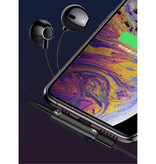 YKSKR iPhone Blitzladegerät & AUX Splitter - Kopfhörer Audio Splitter Adapter Pink