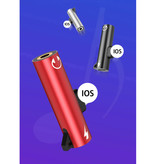 YKSKR Caricabatterie Lightning per iPhone e Splitter AUX - Adattatore per splitter audio per cuffie Argento