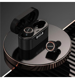 Lenovo Bezprzewodowe słuchawki LP12 z ekranem LED - słuchawki TWS Słuchawki Bluetooth 5.0 Słuchawki douszne Czarne