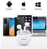 Lenovo Auricolari wireless HT38 - Auricolari touch control Auricolari TWS Bluetooth 5.0 Auricolari Auricolari bianchi