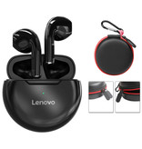 Lenovo Écouteurs sans fil HT38 avec sac de rangement - Écouteurs à commande tactile TWS Bluetooth 5.0 Écouteurs Écouteurs Écouteurs Noir
