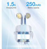 Lenovo Słuchawki bezprzewodowe HT38 z torbą do przechowywania - wkładki douszne sterowane dotykowo TWS Słuchawki douszne Bluetooth 5.0 Słuchawki douszne Białe