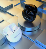 Lenovo Écouteurs sans fil HT38 avec sac de rangement - Écouteurs à commande tactile TWS Bluetooth 5.0 Écouteurs Écouteurs Écouteurs Blanc