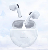 Lenovo Auriculares inalámbricos HT38 con bolsa de almacenamiento - Auriculares con control táctil TWS Auriculares Bluetooth 5.0 Auriculares Auriculares Blanco