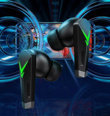 Lenovo Auriculares inalámbricos para juegos LP6 - Auriculares táctiles inteligentes TWS Auriculares Bluetooth 5.0 Auriculares Auriculares Negro