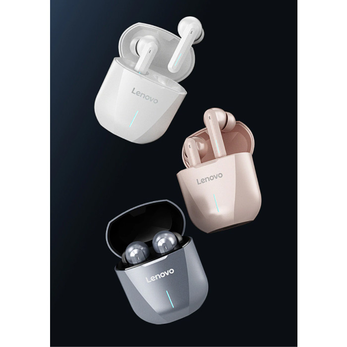 Lenovo XG01 Wireless Gaming Earphones with Storage Bag - Smart Touch Earbuds TWS Bluetooth 5.0 Earphones Earbuds Earphones Silver