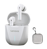 Lenovo Écouteurs de jeu sans fil XG01 avec sac de rangement - Écouteurs Smart Touch TWS Bluetooth 5.0 Écouteurs Écouteurs Écouteurs Blanc