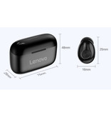 Lenovo Auriculares inalámbricos HT18 con micrófono incorporado - Auriculares con control táctil ANC Auriculares TWS Bluetooth 5.0 Auriculares Auriculares Negro