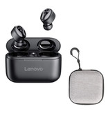 Lenovo HT18 Draadloze Oortjes met Opbergtasje en Ingebouwde Microfoon - Touch Control ANC Oordopjes TWS Bluetooth 5.0 Earphones Earbuds Oortelefoon Zwart