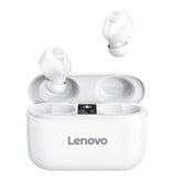 Lenovo Auricolari wireless HT18 con custodia e microfono integrato - Touch Control ANC Auricolari TWS Auricolari Bluetooth 5.0 Auricolari Auricolari bianchi