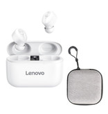 Lenovo Auricolari wireless HT18 con custodia e microfono integrato - Touch Control ANC Auricolari TWS Auricolari Bluetooth 5.0 Auricolari Auricolari bianchi