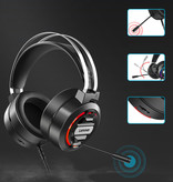 Lenovo Auriculares para juegos H401 con sonido envolvente 7.1 - Conexión USB Auriculares con micrófono Auriculares para DJ Negro