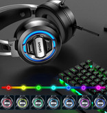 Lenovo H401 Gaming Headphones with USB and AUX Connection - Headset with Microphone DJ Headphones Black