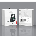 Lenovo H401 Gaming Headphones with USB and AUX Connection - Headset with Microphone DJ Headphones Black