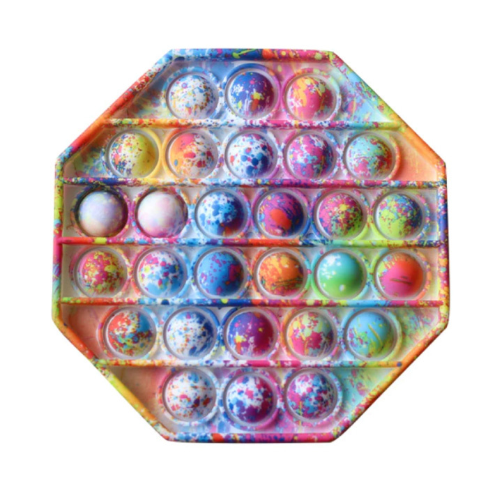 Pop It - Fidget Anti Stress Speelgoed Bubble Toy Siliconen Octagon Graffiti