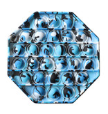Stuff Certified® Pop It - Fidget Anti Stress Speelgoed Bubble Toy Siliconen Octagon Blauw