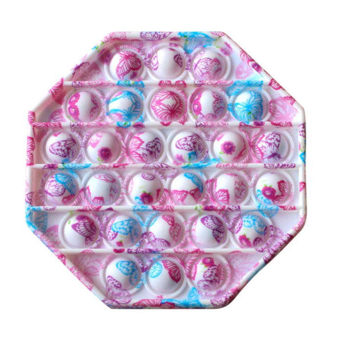 Pop It - Fidget Anti Stress Toy Bubble Toy Papillons octogonaux en silicone