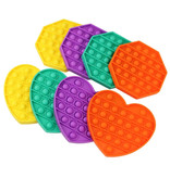 Stuff Certified® Pop It - Fidget Anti Stress Speelgoed Bubble Toy Siliconen Octagon Oranje-Blauw