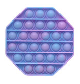 Stuff Certified® Pop It - Fidget Anti Stress Toy Bubble Toy Silicone Octogone Bleu-Violet