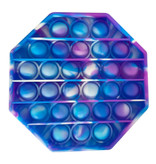 Stuff Certified® Pop It - Fidget Anti Stress Speelgoed Bubble Toy Siliconen Octagon Blauw-Paars