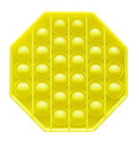 Stuff Certified® Pop It - Fidget Anti Stress Speelgoed Bubble Toy Siliconen Octagon Geel