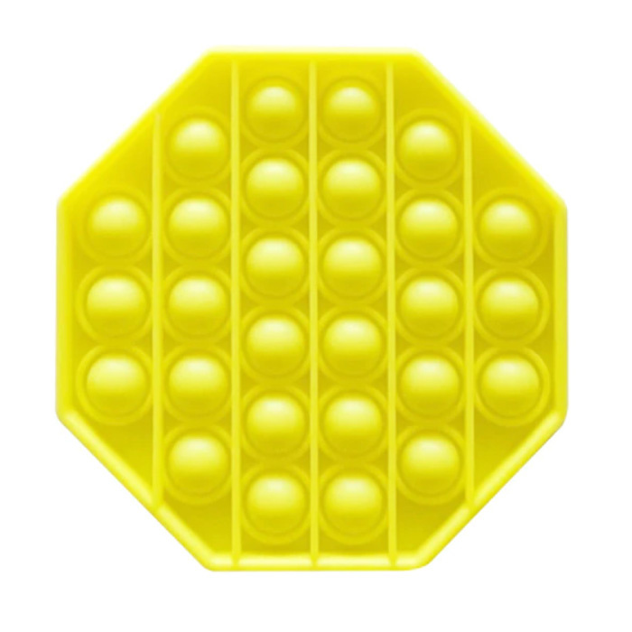 Pop It - Fidget Anti Stress Toy Bubble Toy Silicone Octagon Żółty