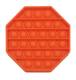 Stuff Certified® Pop It - Fidget Anti Stress Speelgoed Bubble Toy Siliconen Octagon Oranje