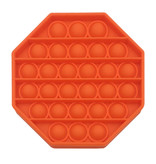 Stuff Certified® Pop It - Fidget Anti Stress Toy Bubble Toy Silicona Octágono Naranja