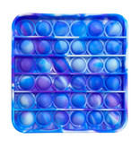 Stuff Certified® Pop It - Fidget Anti Stress Giocattolo Bubble Toy Silicone Quadrato Blu
