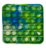 Stuff Certified® Pop It - Fidget Anti-Stress-Spielzeug Blasenspielzeug Silikon Quadratisch Grün