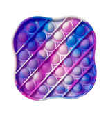 Stuff Certified® Pop It - Fidget Anti Stress Toy Bubble Toy Silicone Square Blue-Pink