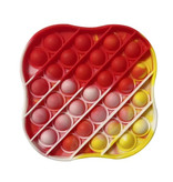 Stuff Certified® Pop It - Fidget Anti Stress Toy Bubble Toy Silicone Square Red-Yellow