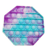 Stuff Certified® Pop It - Fidget Anti-Stress-Spielzeug Bubble Toy Silikon Achteck Blau-Lila
