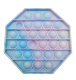 Stuff Certified® Pop It - Fidget Anti Stress Speelgoed Bubble Toy Siliconen Octagon Blauw-Roze