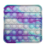 Stuff Certified® Pop It - Fidget Anti Stress Speelgoed Bubble Toy Siliconen Vierkant Blauw-Paars