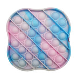 Stuff Certified® Pop It - Fidget Anti Stress Toy Bubble Toy Silicone Carré Bleu-Rose