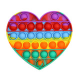 Stuff Certified® Hágalo estallar - Fidget Anti Stress Toy Bubble Toy Silicona Corazón Arco iris